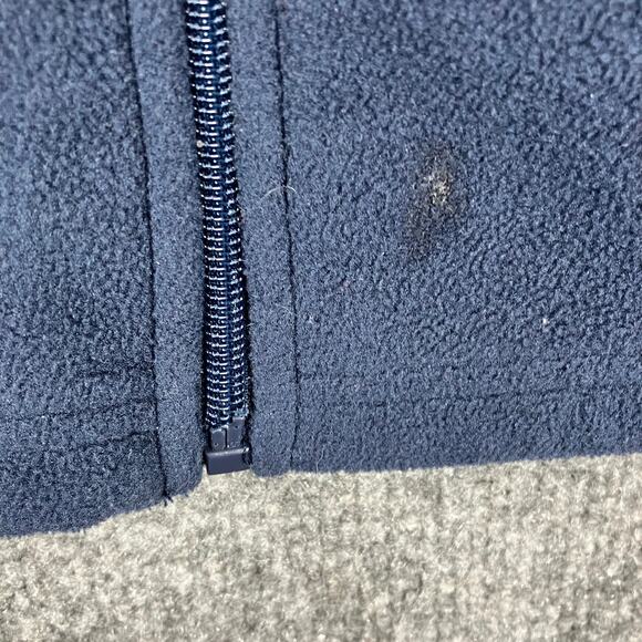 Starter Fleece Jacket Mens Size L Navy Full Zip Mock Neck Warm Casual Outerwear - Picture 4 of 8